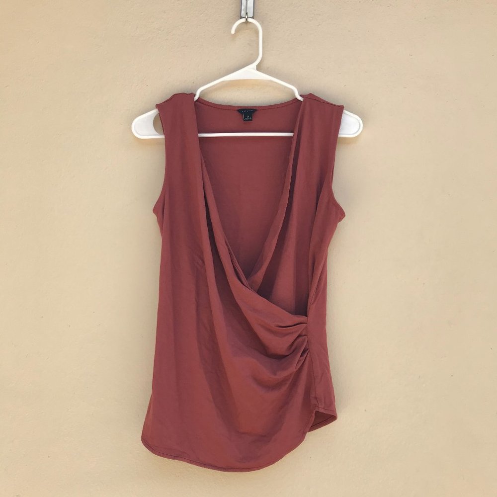 Ann Taylor Blush Wrap Front Top Size M